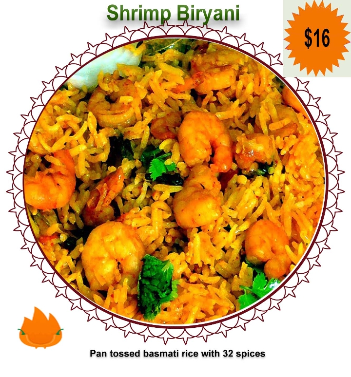 Order Dakshin Special Shrimp Biryani food online from Dakshin Indian Bistro - N Hamilton Rd store, Columbus on bringmethat.com