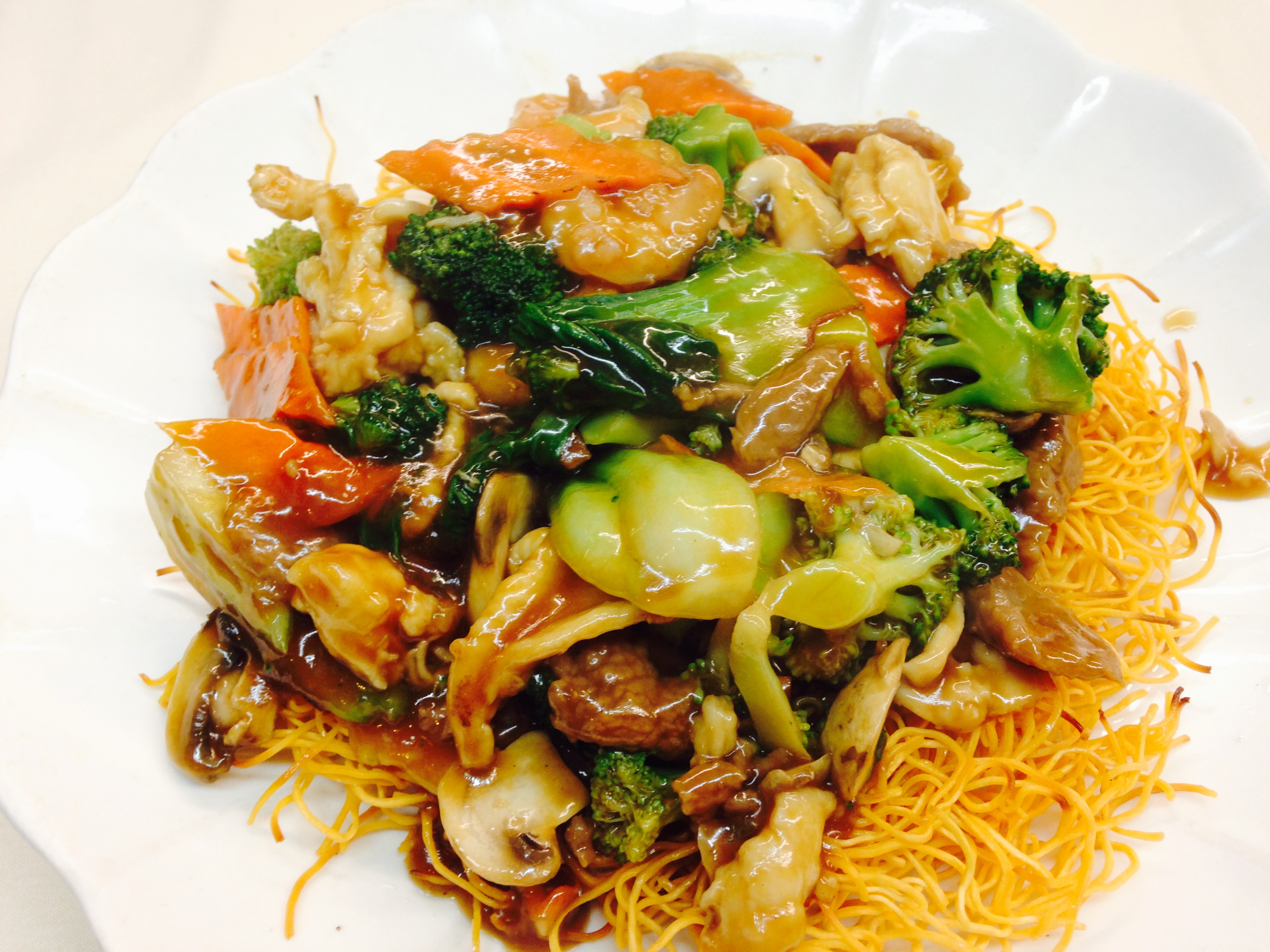 Order Combination Panfried Noodle food online from Joy Restaurant store, San Mateo on bringmethat.com