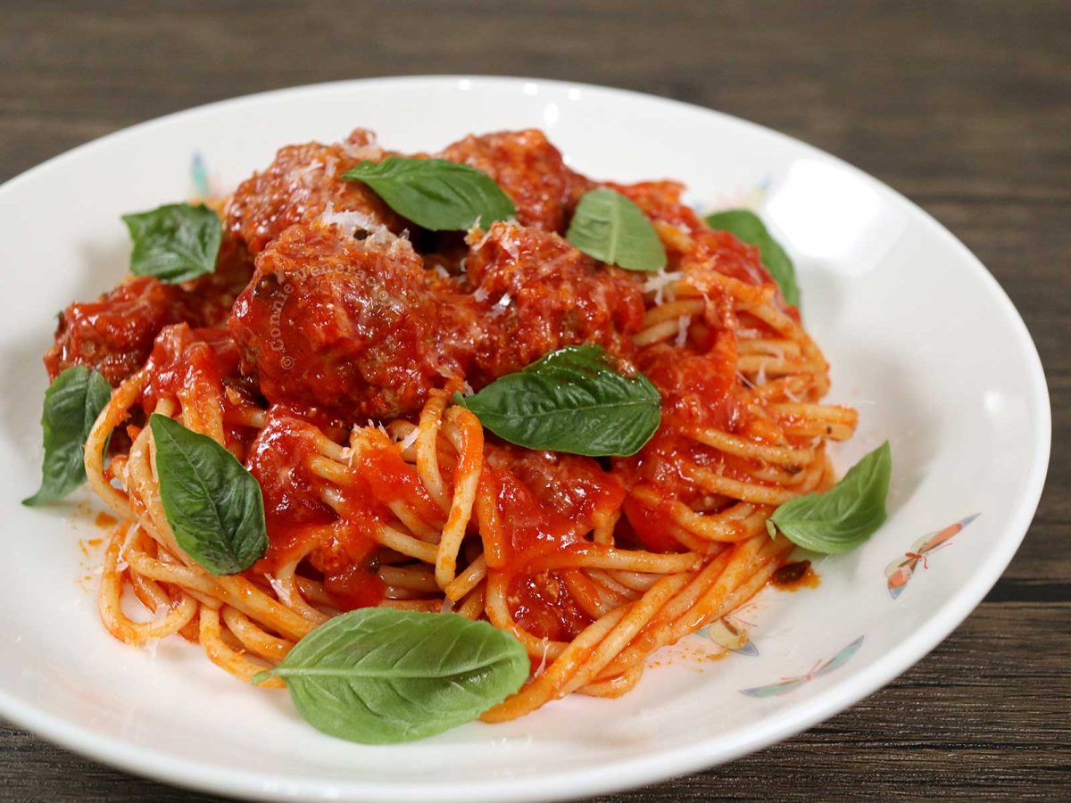 Order Spaghetti and Meatballs with Salad food online from Pizza206 store, Tabernacle on bringmethat.com