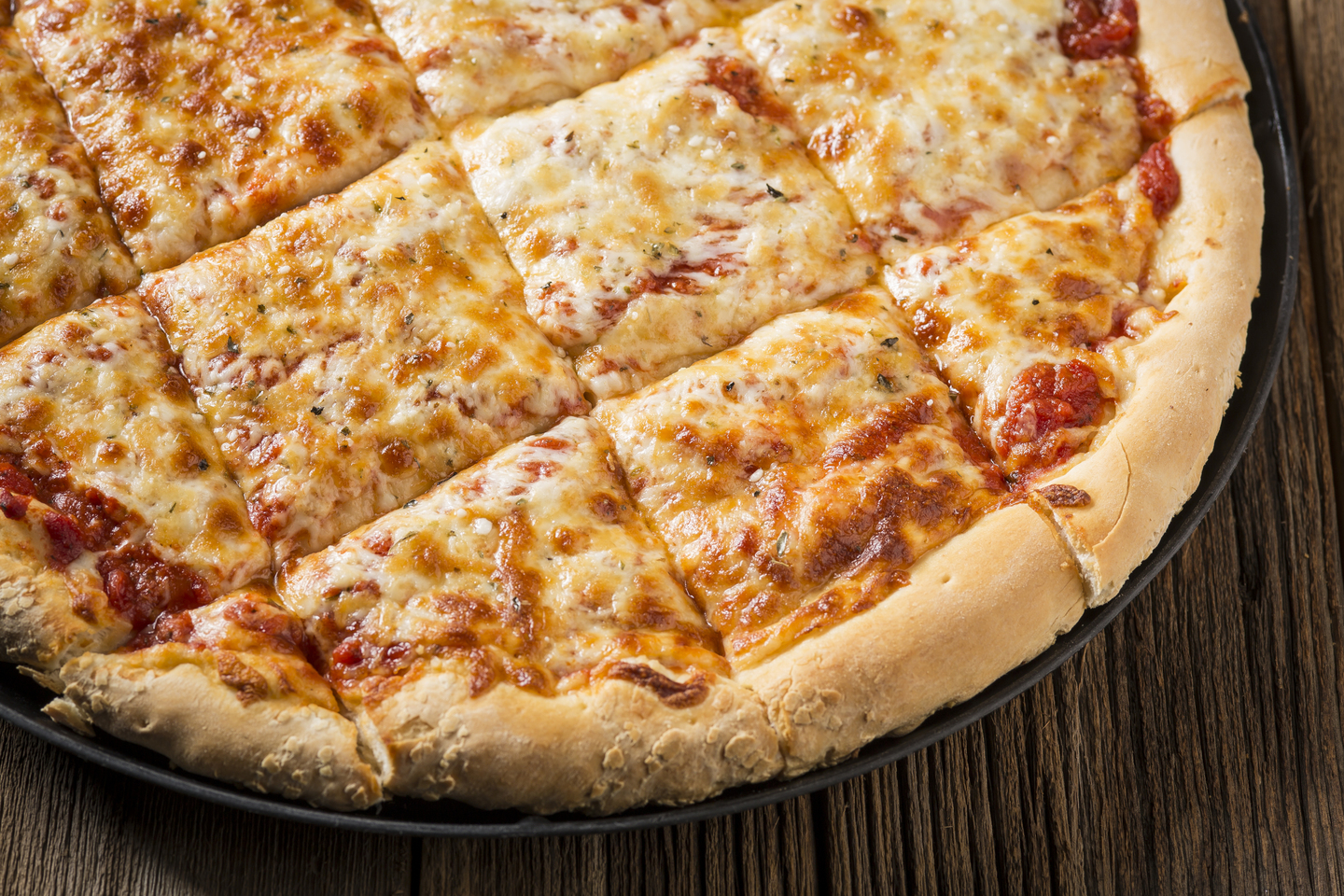 Order Double Dough Cheese Pizza food online from Rosati's Pizza store, Glenview on bringmethat.com