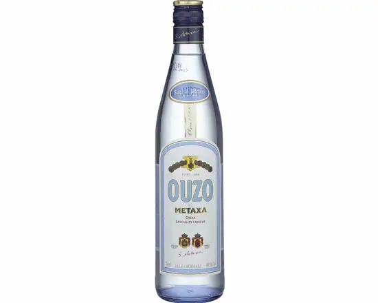 Order METAXA Greek Ouzo Specialty Liqueur 80 proof 750ml food online from Sousa Wines & Liquors store, Mountain View on bringmethat.com