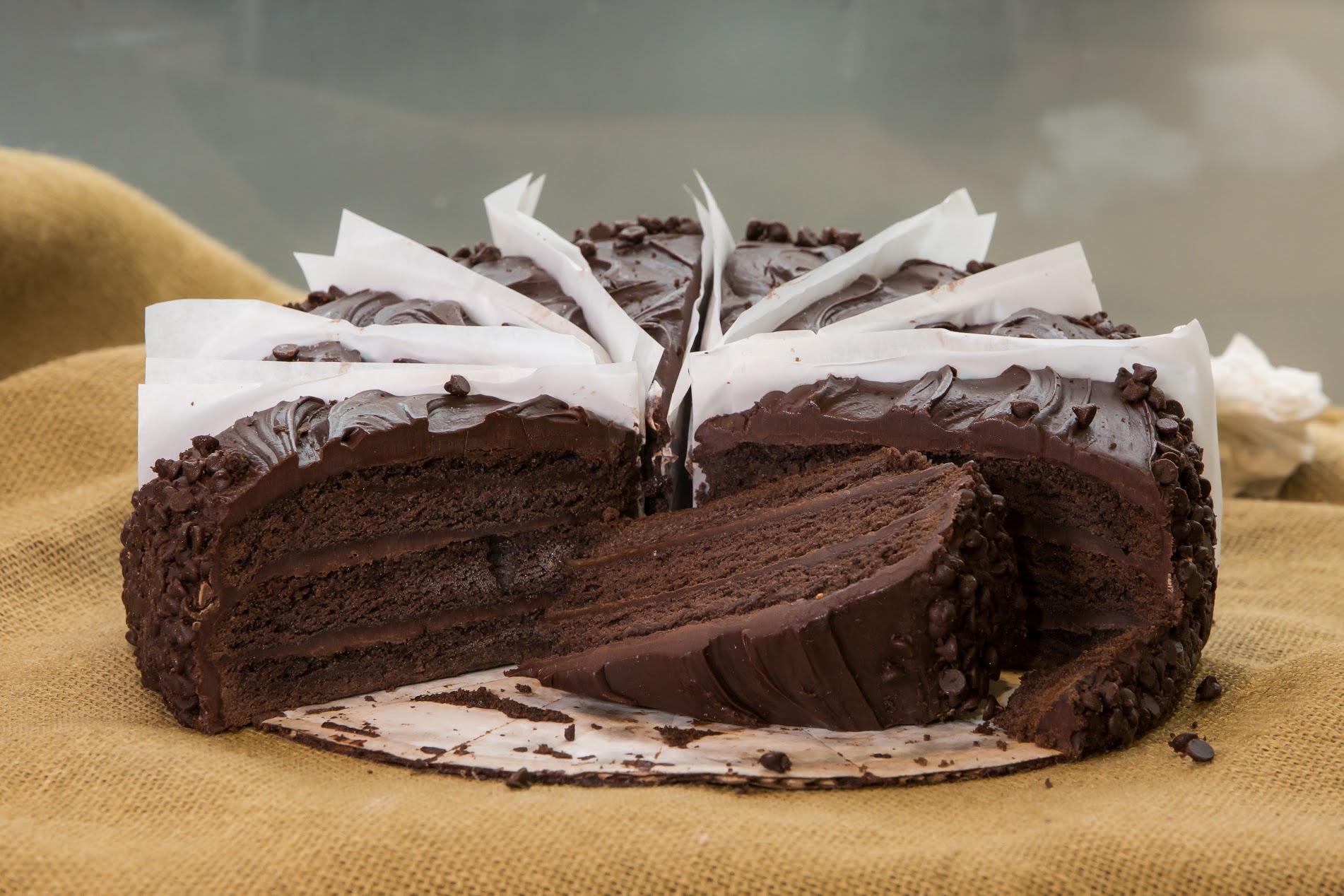 Order Slice of Chocolate Cake food online from Madison's Pizza store, Albany on bringmethat.com