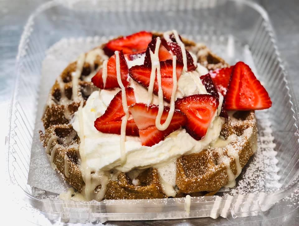 Order Buttermilk Spelt Waffles food online from Crave Bakery And Bar store, Chesapeake on bringmethat.com
