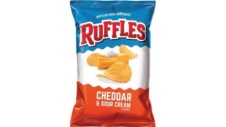 Order Ruffles Cheddar and Sour Cream Potato Chips food online from Riverside Sunoco store, Westport on bringmethat.com