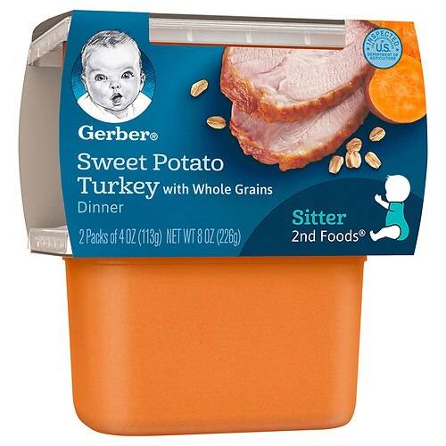 Order Gerber 2nd Foods Baby Food Sweet Potato & Turkey - 4.0 oz x 2 pack food online from Walgreens store, FAIRBANKS on bringmethat.com