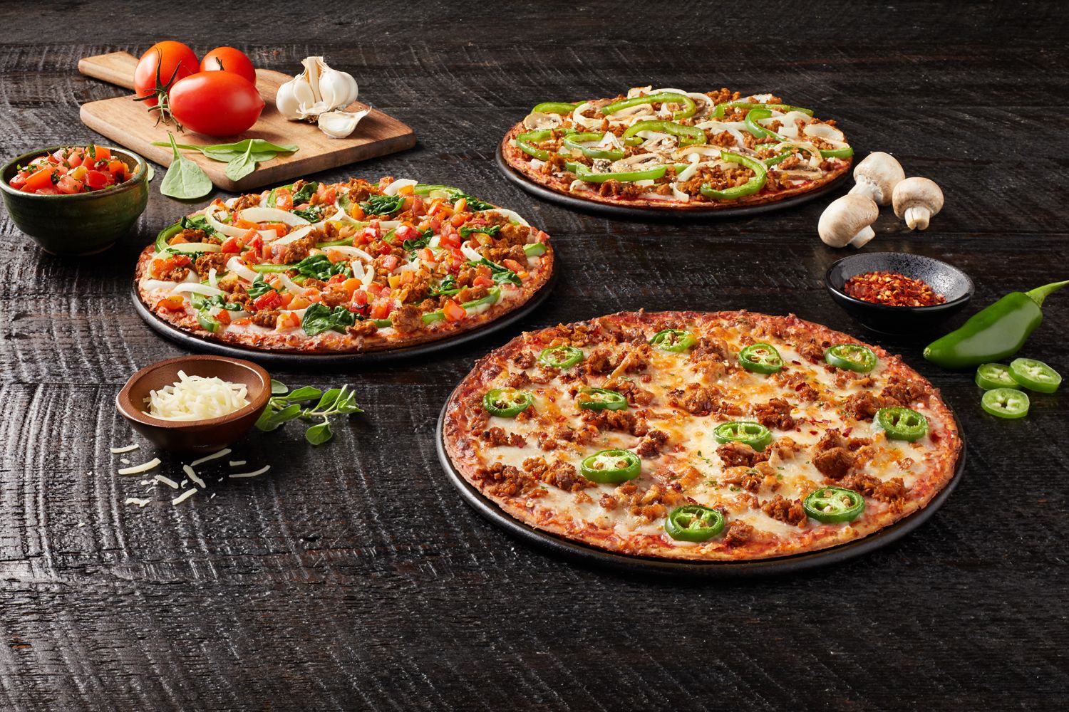 Order 7" Individual Thin Crust Pizza food online from Donatos Pizza store, Bowling Green on bringmethat.com