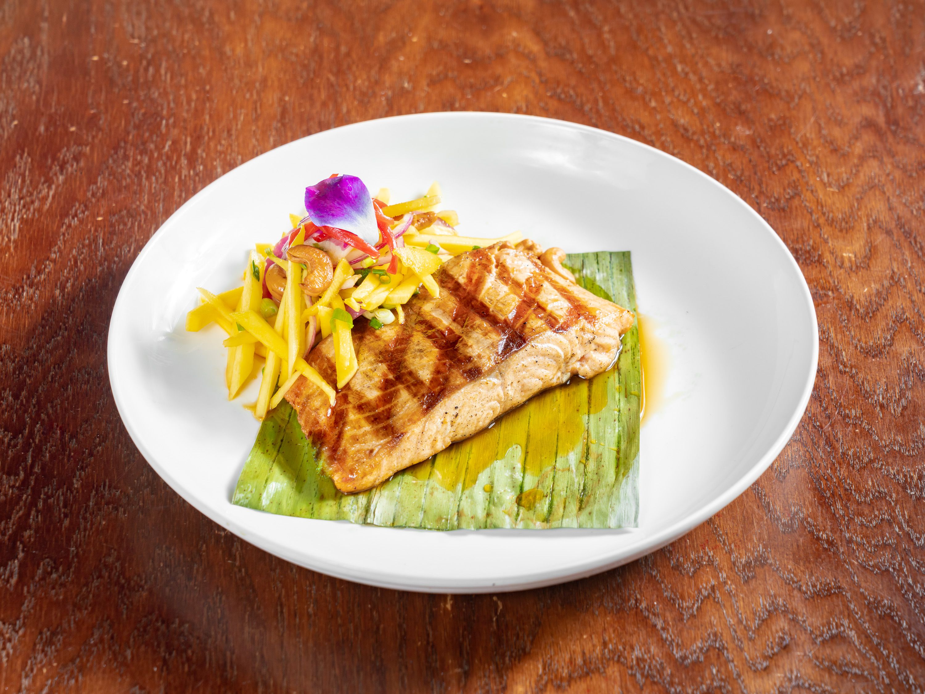 Order Grill Salmon food online from Nur Thai store, Rego Park on bringmethat.com