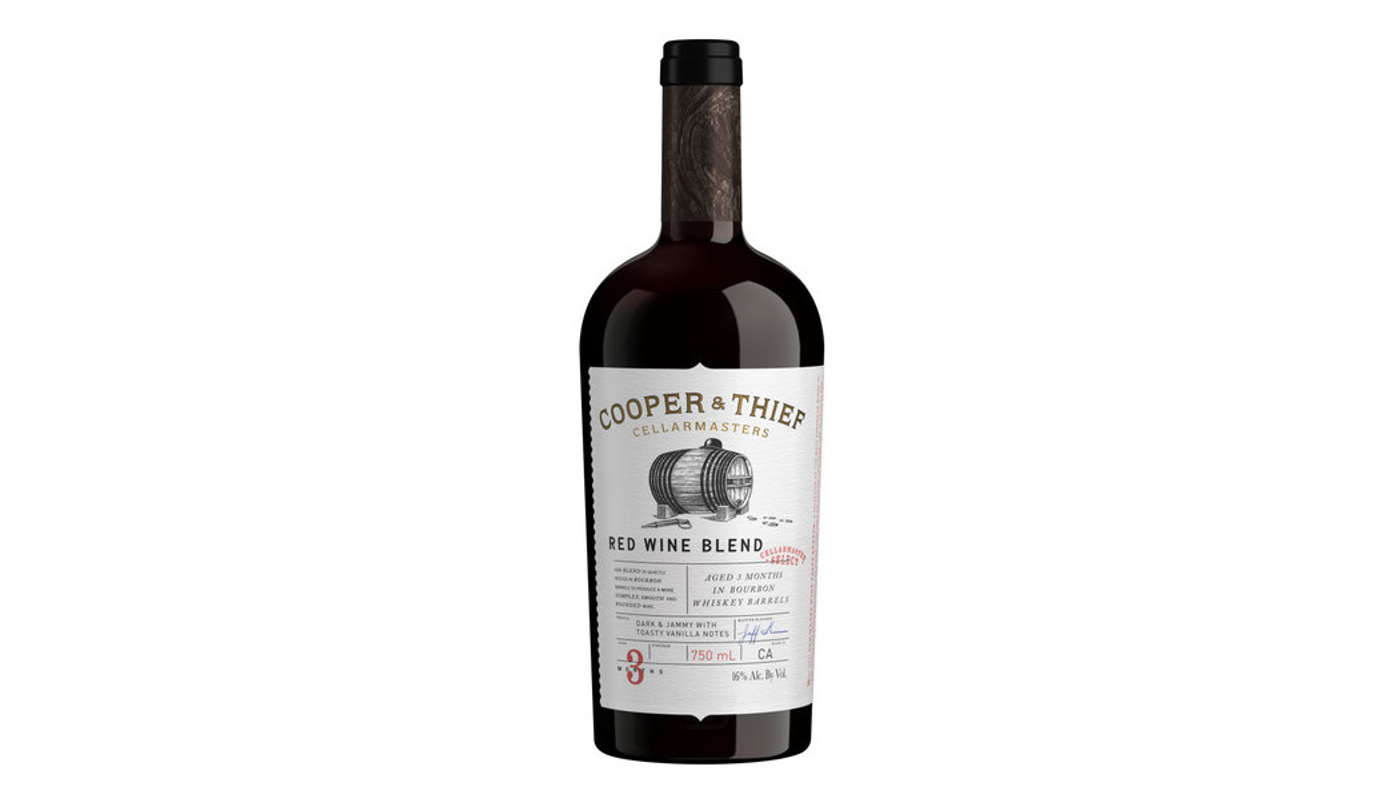 Order Cooper & Thief Cellarmasters Aged 3 Months in Bourbon Whiskey Barrels Red Wine Blend 750mL food online from M & M Liquor & Jr Market store, Anaheim on bringmethat.com