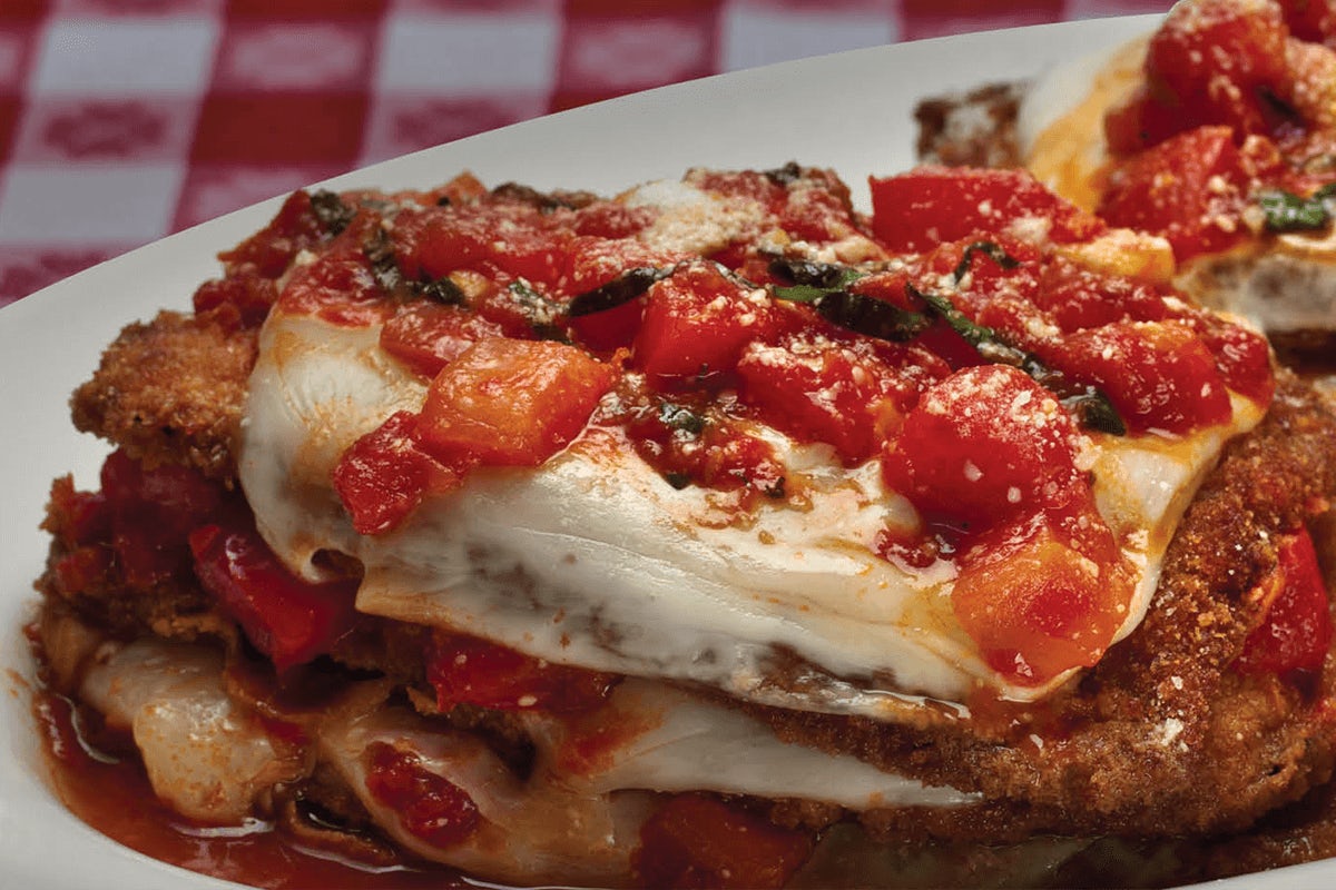 Order Eggplant Parmigiana food online from Buca Di Beppo store, Roseville on bringmethat.com