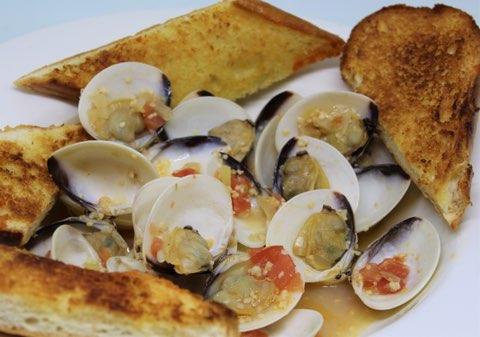 Order CLAMS- WHITE WINE GARLIC SAUCE ` food online from First Break Sports Bar store, Sterling on bringmethat.com