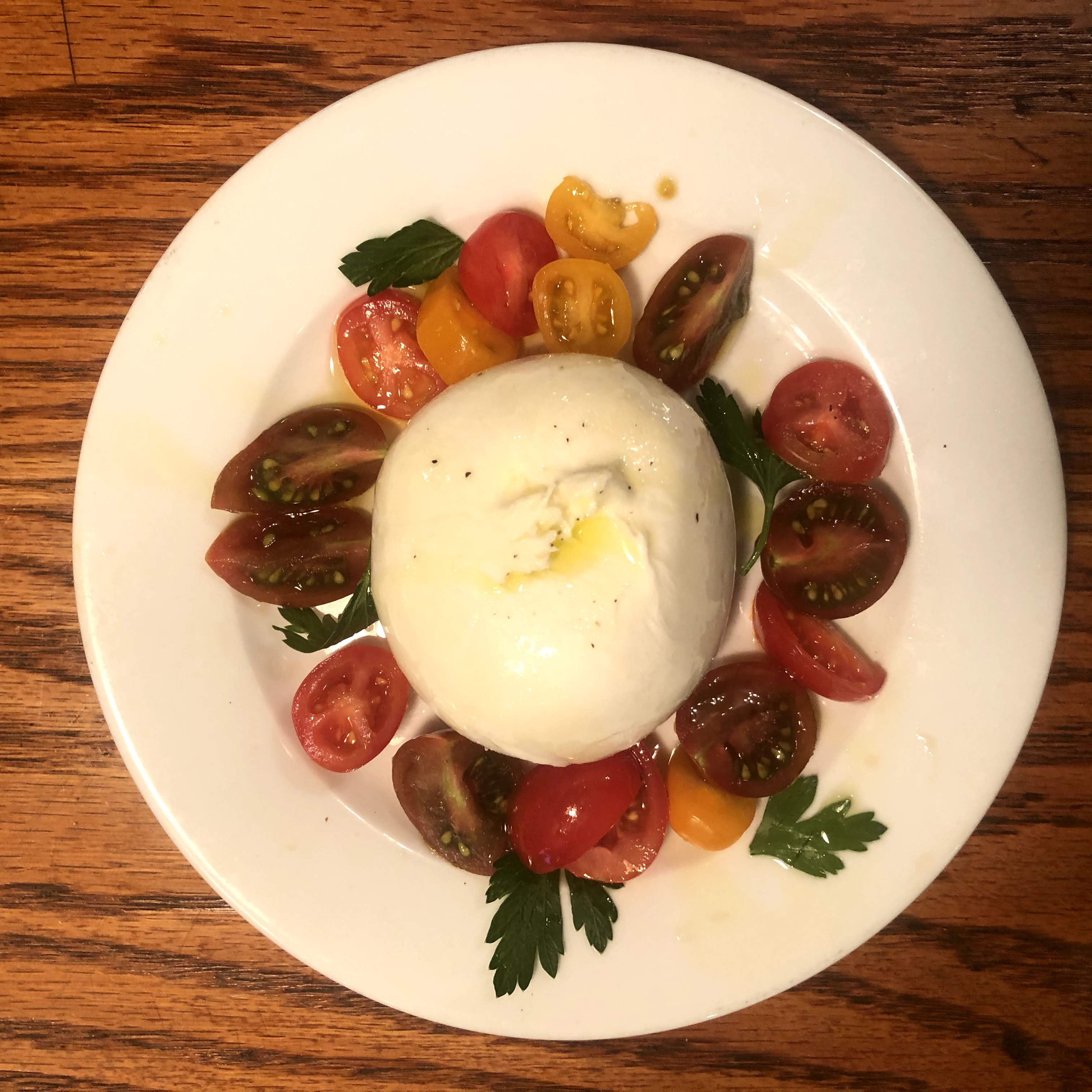 Order Burrata with Tomato food online from Montes trattoria store, New York on bringmethat.com