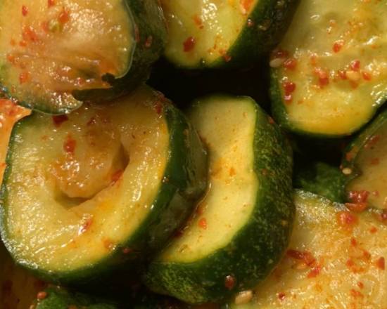 Order Sides: Spicy Cucumber 8 oz food online from Umma K-Bbq store, Lake Forest on bringmethat.com