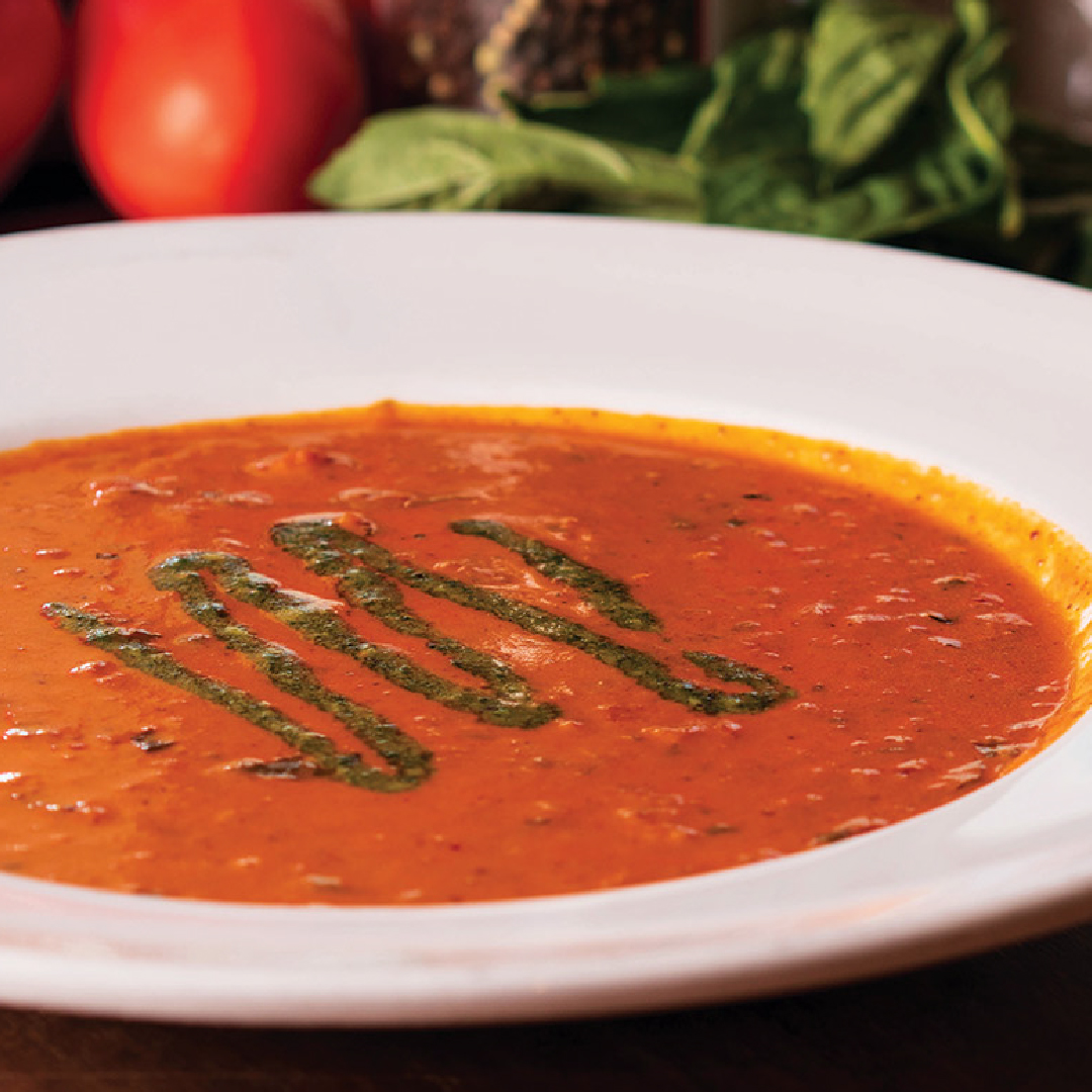 Order Tomato Basil Soup Bowl food online from Rocco's Pizzeria store, Austin on bringmethat.com