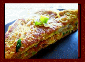 Order Spicy Masala Omelet food online from Cosmo Indian Cafe store, Lawrence on bringmethat.com