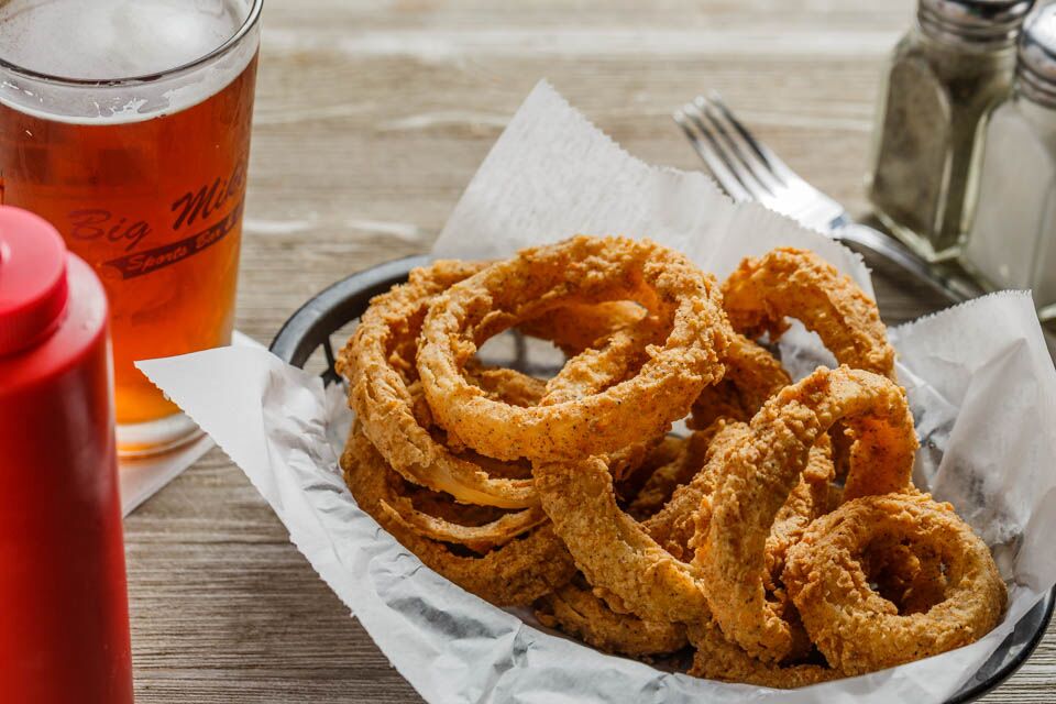 Order Onion Rings food online from Big Mike's Sports Bar & Grill store, Denham Springs on bringmethat.com