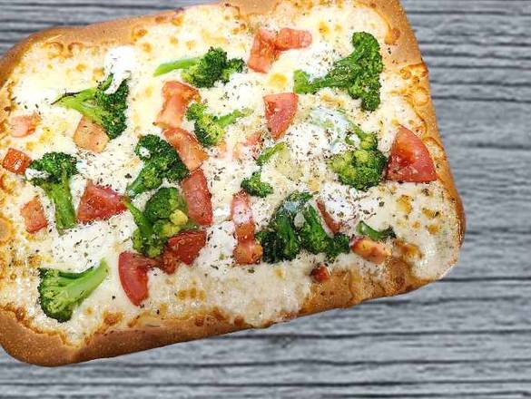 Order White Veggie Flatbread food online from Seasons Pizza store, Cherry Hill on bringmethat.com