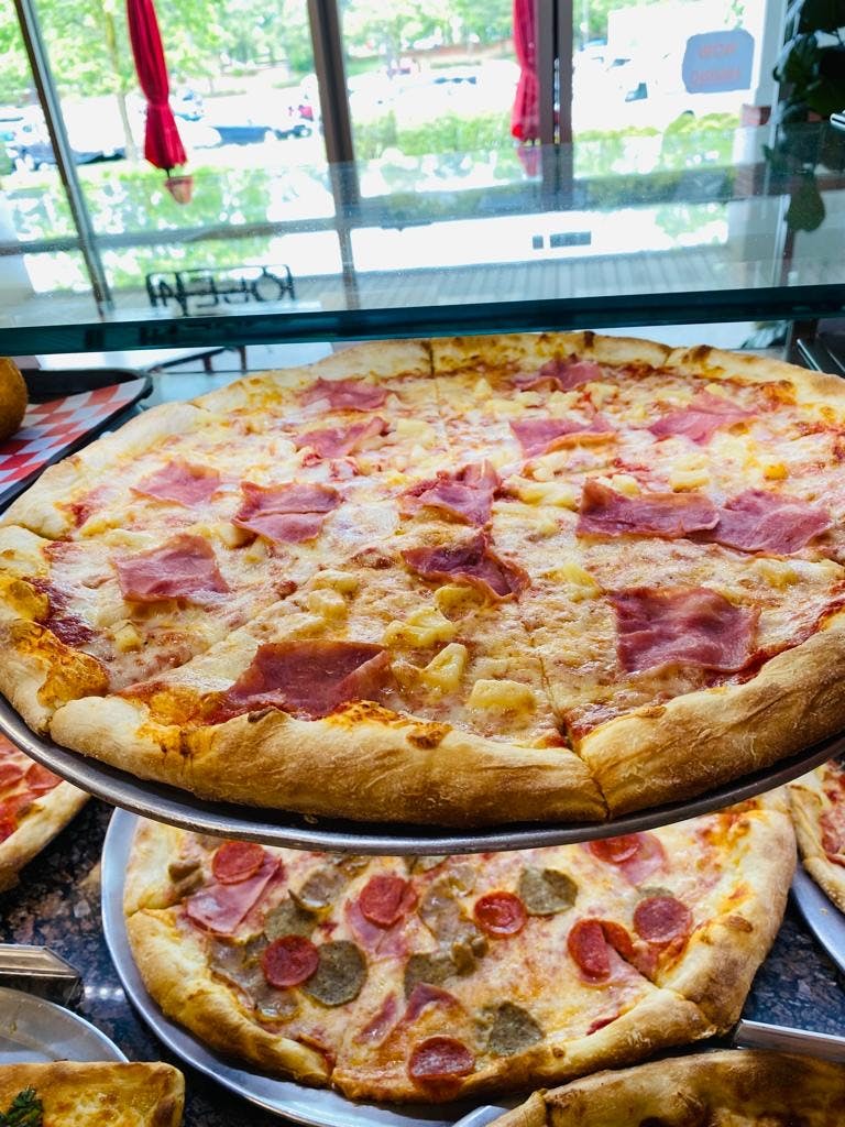Order Hawaiian Pizza - Small 16" (8 Servings) food online from Little Charlie Pizza store, Williamsburg on bringmethat.com
