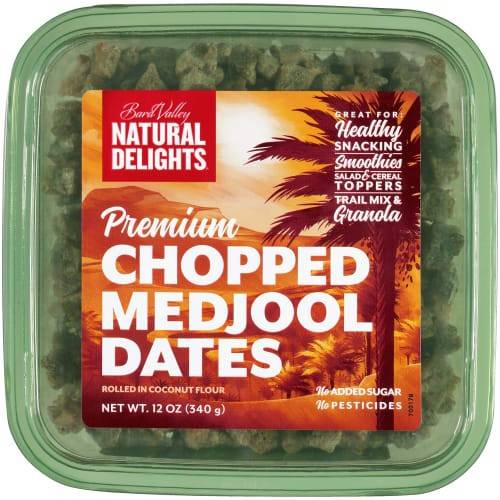Order Bard Valley Natural Delights · Premium Chopped Medjool Dates (12 oz) food online from Jewel-Osco store, Arlington Heights on bringmethat.com