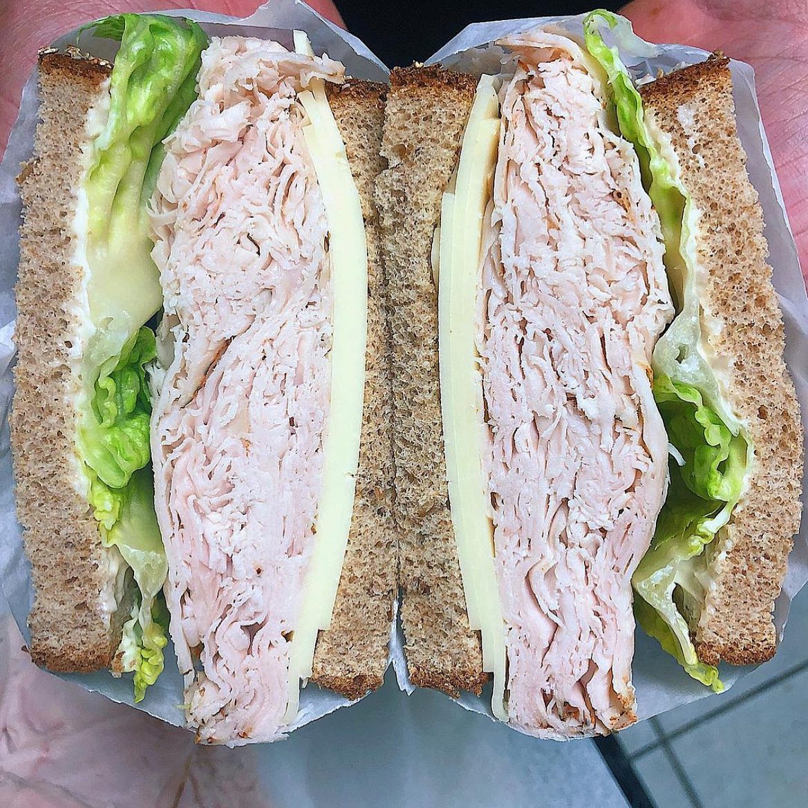 Order Turkey and Cheese Sandwich food online from Baron Bagels store, Brick on bringmethat.com