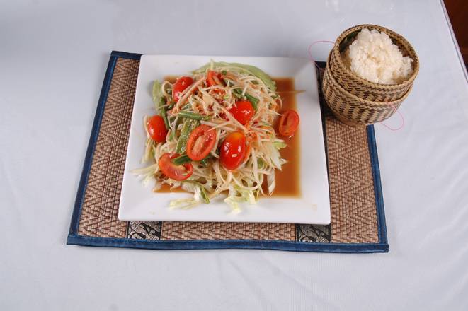 Order Papaya Salad food online from Saap Lao Thai Cuisine store, New Castle on bringmethat.com