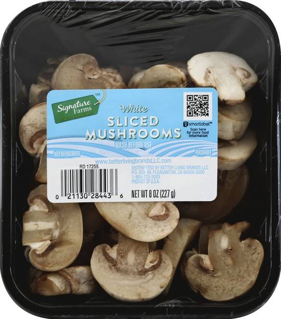 Order Signature Farms · White Sliced Mushrooms (8 oz) food online from Albertsons store, Sherman on bringmethat.com