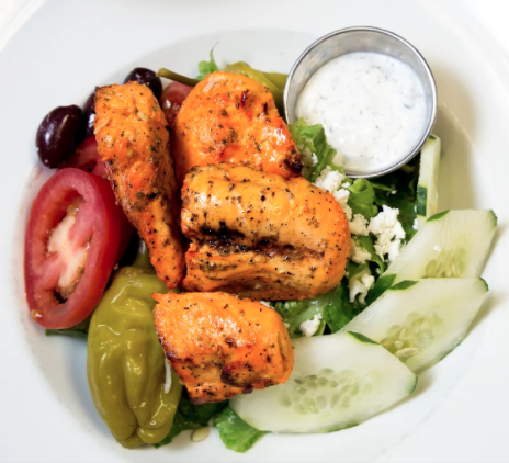 Order Greek Salad  food online from Baba Gyro & Kabob store, Cumming on bringmethat.com