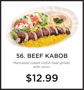 Order 56. Beef Kabob food online from Mystic Grill store, La Mesa on bringmethat.com