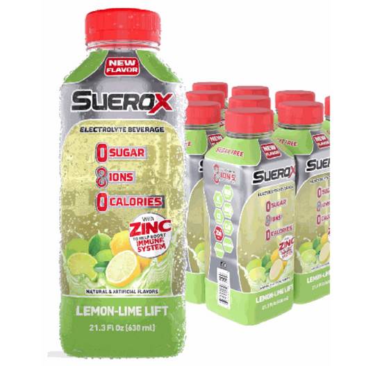 Order SueroX Electrolyte Beverage - Lemon Lime Lift food online from IV Deli Mart store, Goleta on bringmethat.com