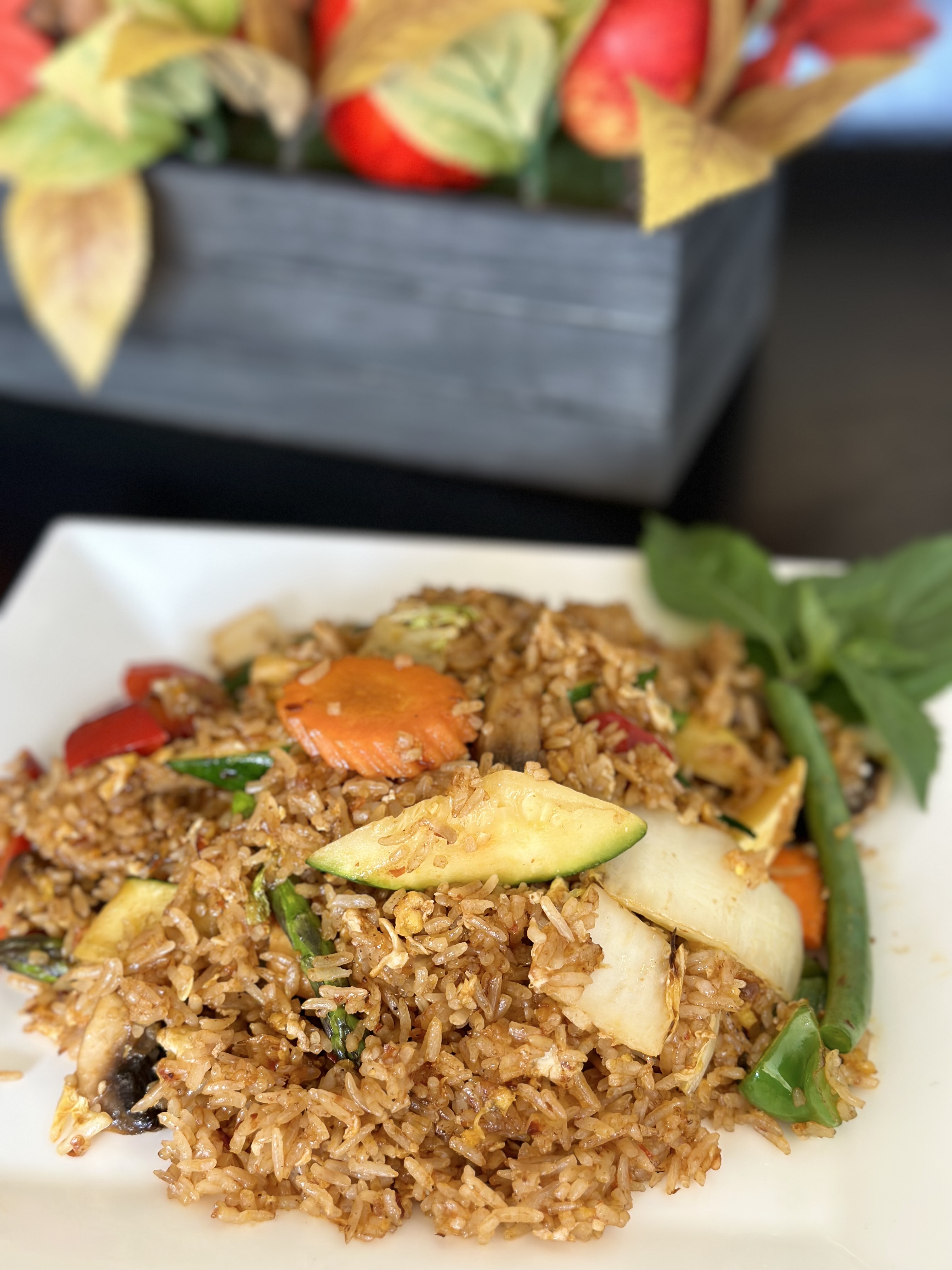 Order Hot Basil Fried Rice food online from Lim's Fine Thai And Sushi store, Providence on bringmethat.com