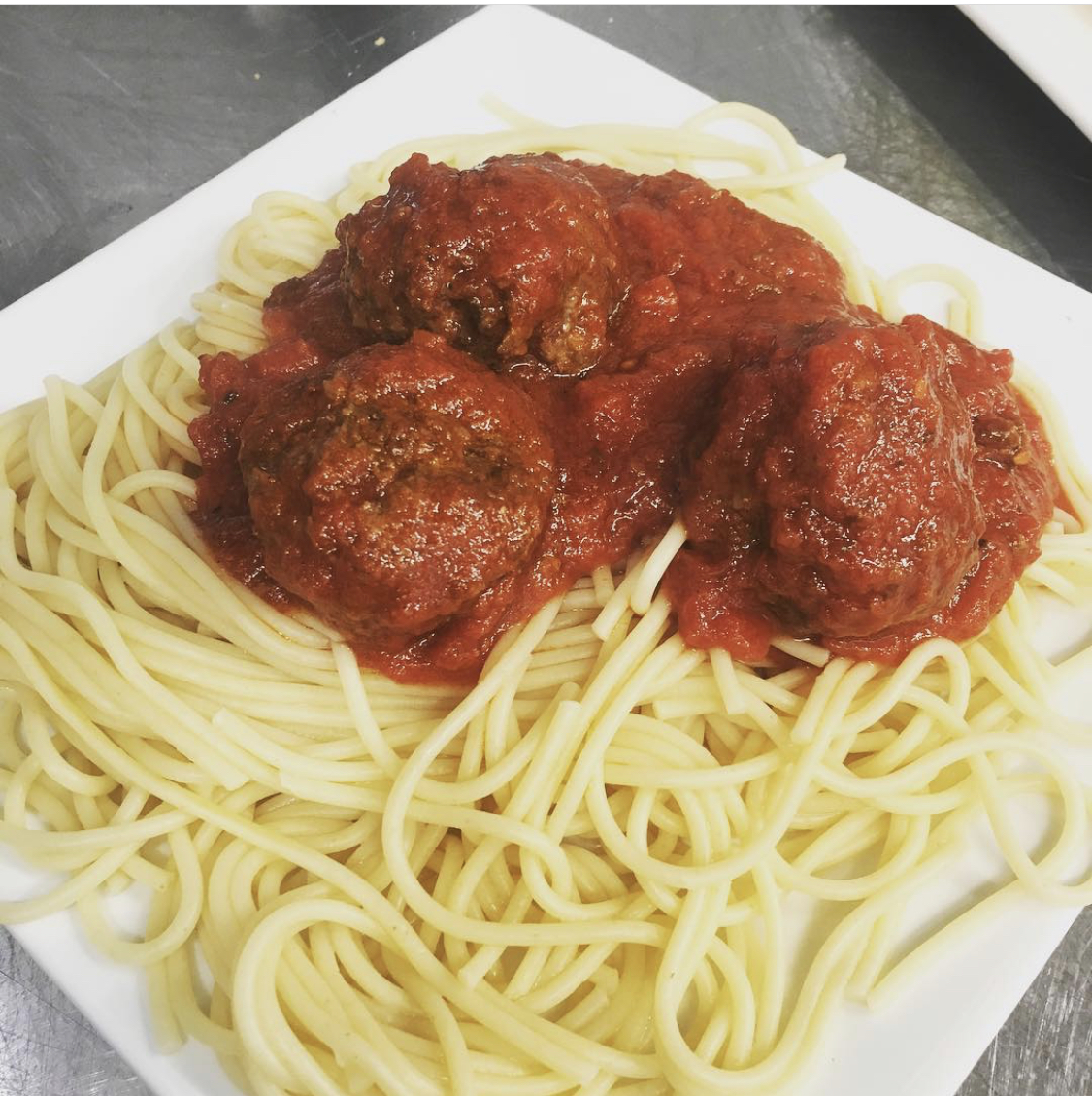 Order Spaghetti with Meatballs food online from Demos store, Watertown on bringmethat.com