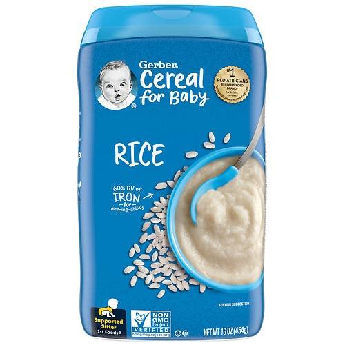 Order Gerber Single-Grain Rice Baby Cereal - 16.0 oz food online from Walgreens store, Akron on bringmethat.com