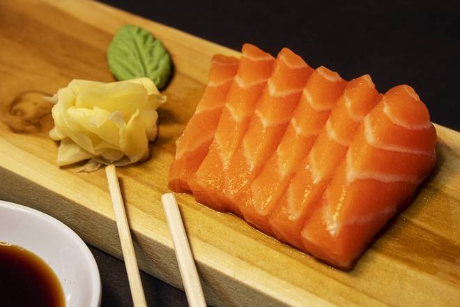 Order Salmon Sashimi (6 pcs) food online from Blue Fish Sushi & Teriyaki store, Huntington Park on bringmethat.com
