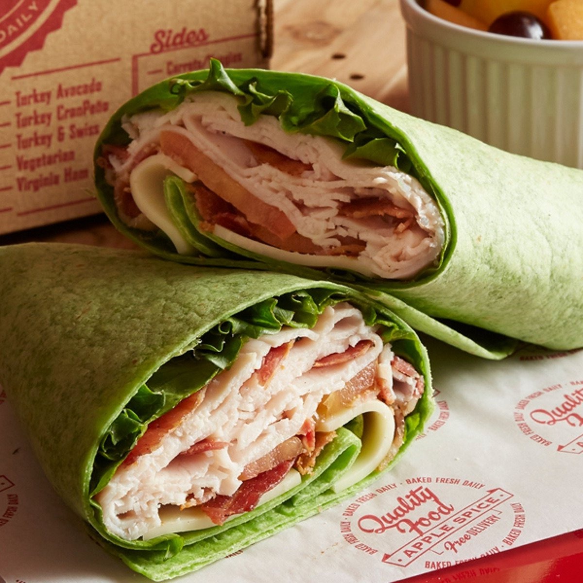 Order Turkey Bacon Ranch Wrap | Classic food online from Apple Spice store, Ogden on bringmethat.com