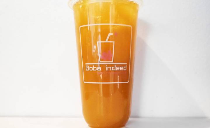 Order Iced Mango (Flavor Green Tea) food online from Boba Indeed store, Downey on bringmethat.com