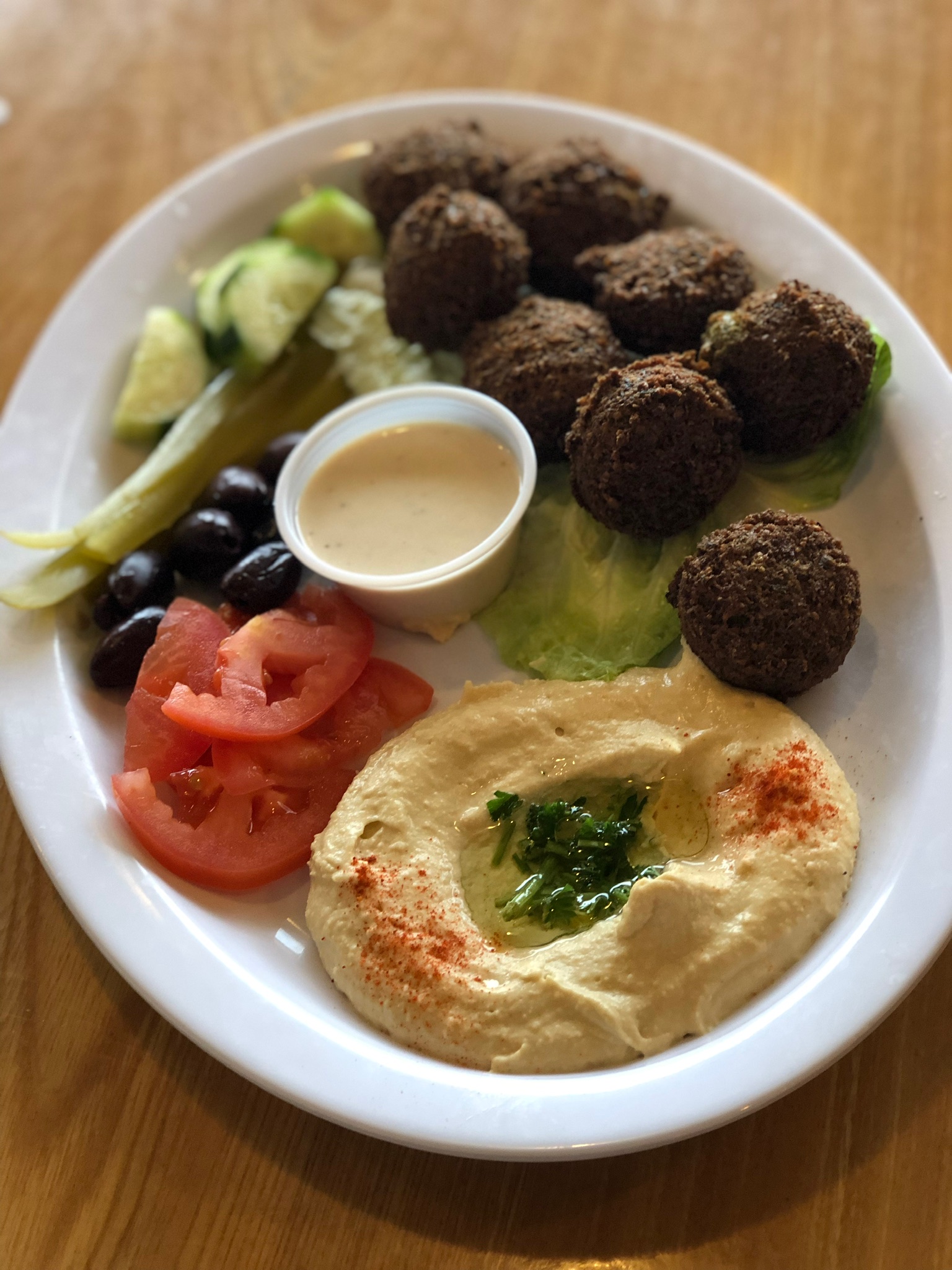 Order Falafel Plate food online from Amira Mediterranean cuisine store, Arlington on bringmethat.com