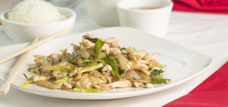 Order Chicken, Egg White and Onion Lunch food online from May Dragon Chinese Restaurant store, Dallas on bringmethat.com