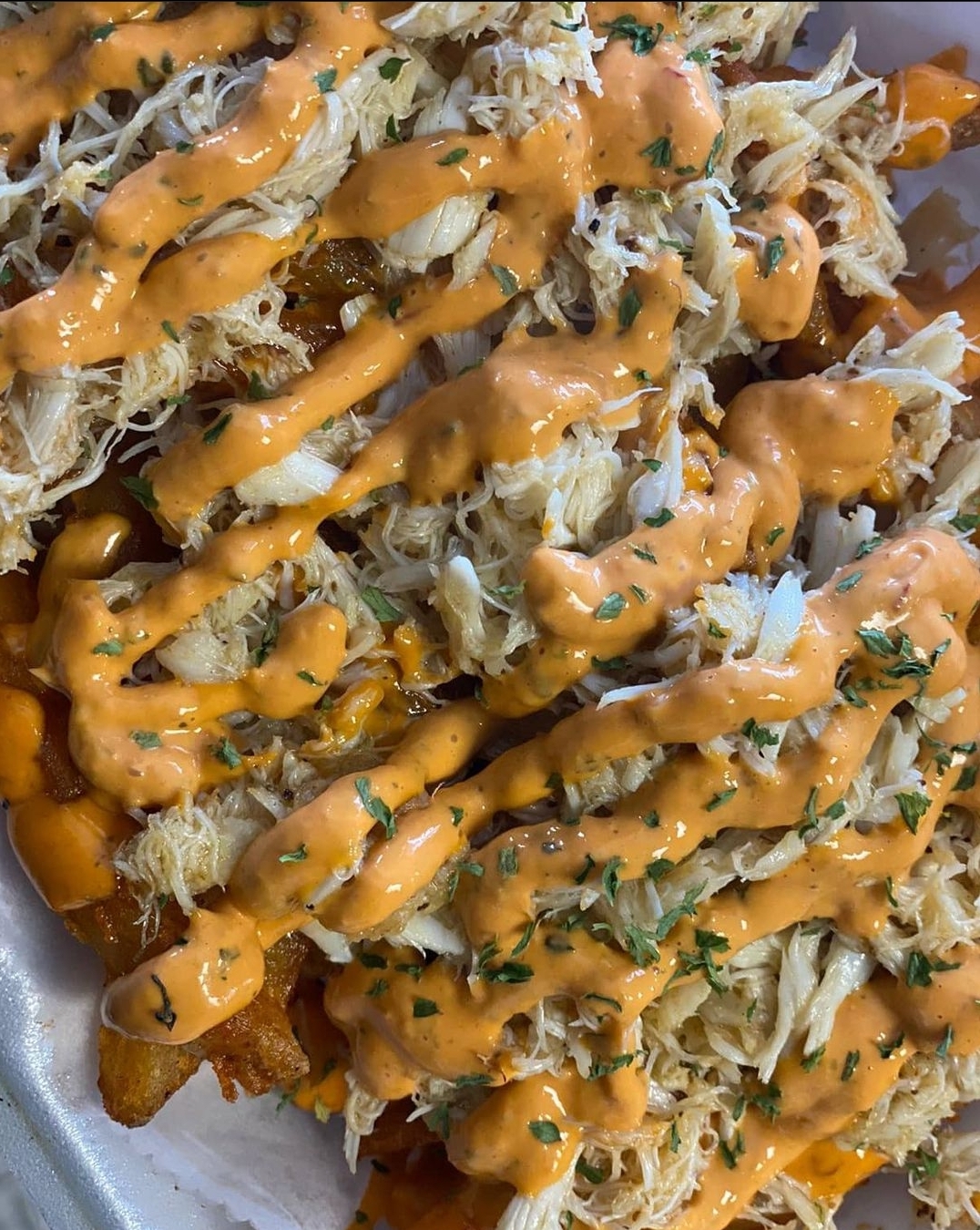 Order Crab fries food online from Aubri Mobile Kitchen store, Irvington on bringmethat.com