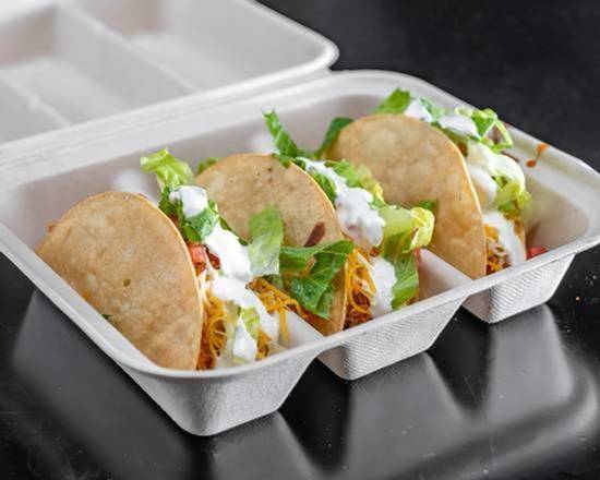 Order Grilled Chicken Tacos Box (3 pcs) food online from Guac Time store, Hicksville on bringmethat.com