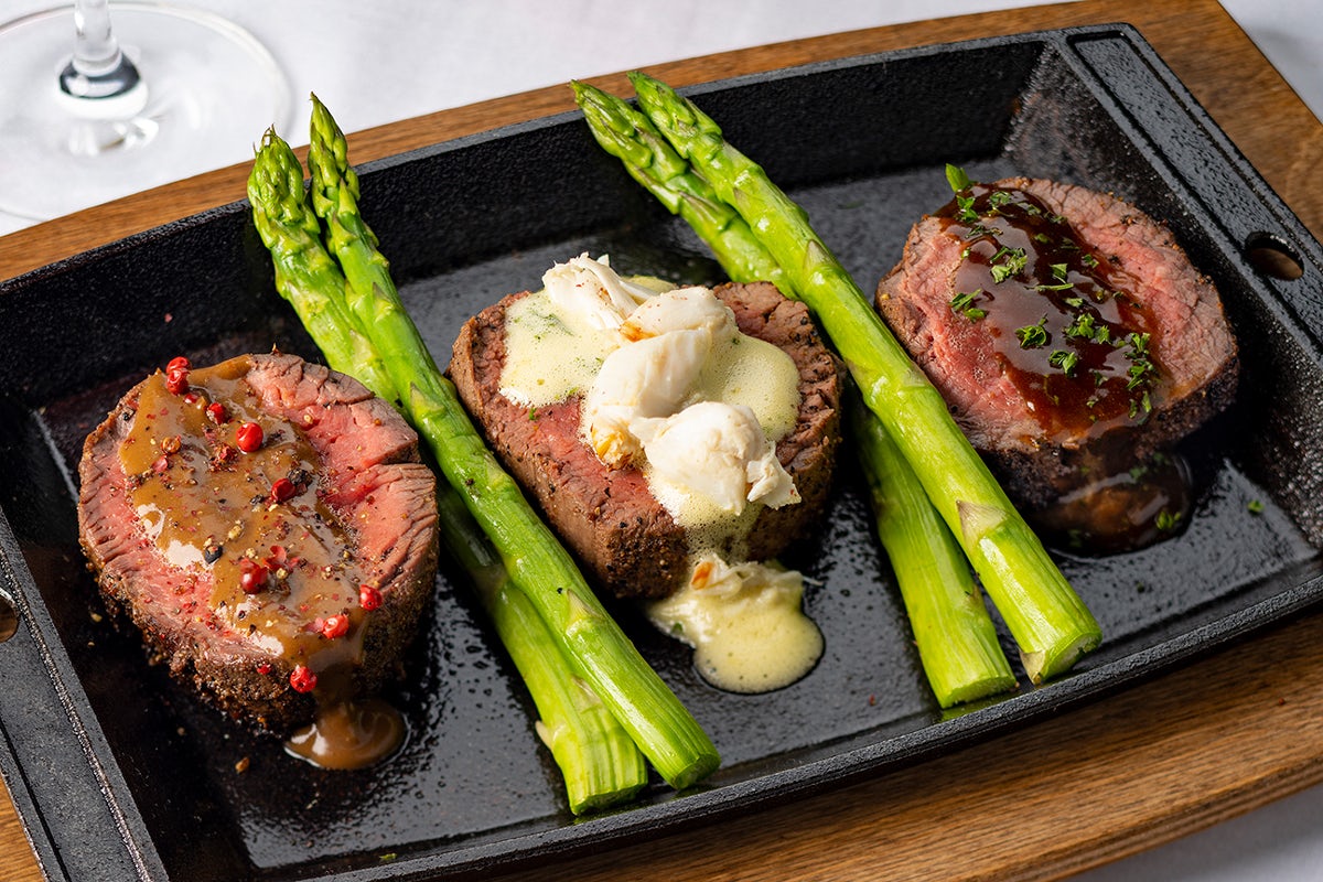 Order Filet 3 Ways* | GF food online from Perry Steakhouse & Grille store, Dallas on bringmethat.com
