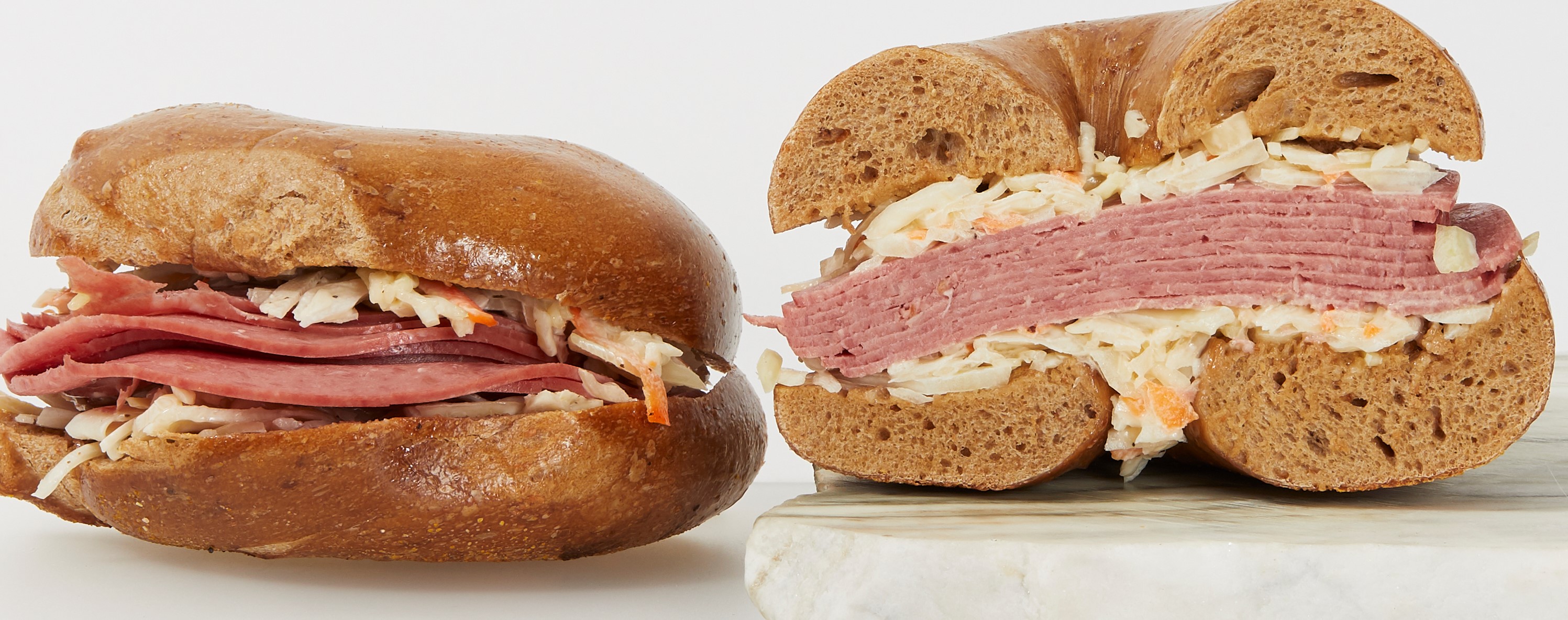Order Hebrew National Salami Sandwich food online from Murray's Bagels store, New York on bringmethat.com