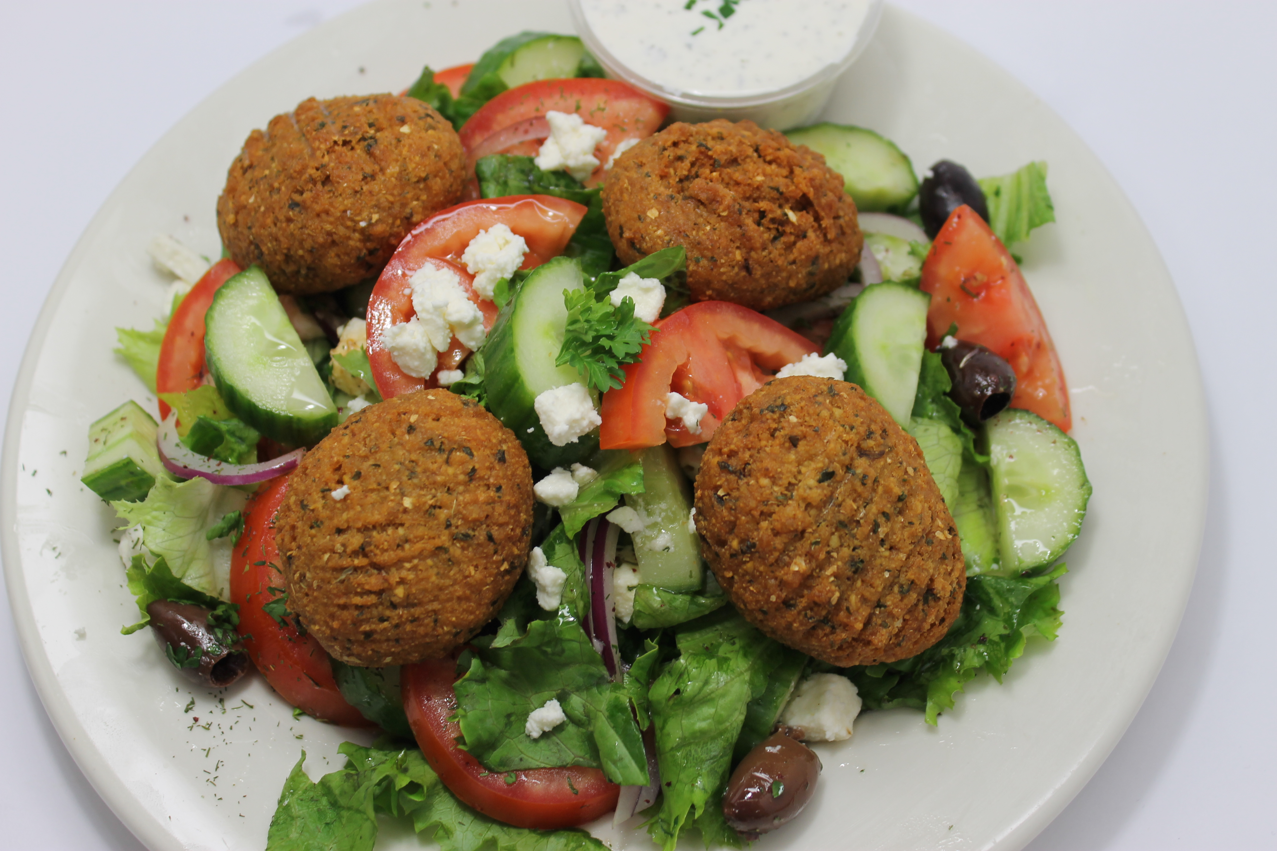 Order Falafel Salad food online from Greek Express store, Bellevue on bringmethat.com