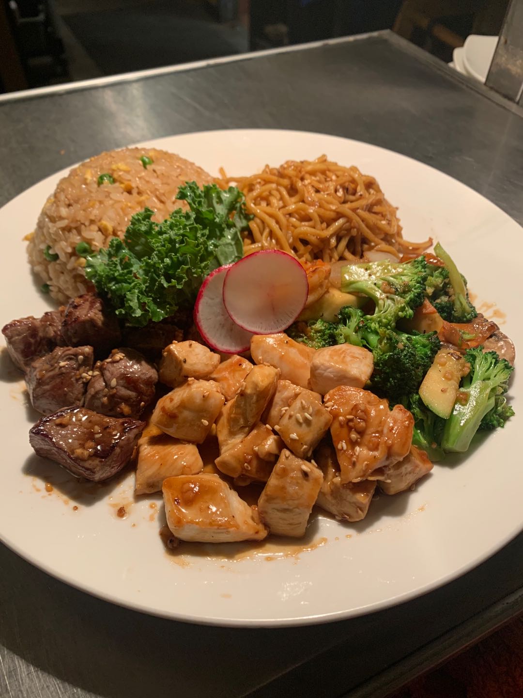 Order Steak and Chicken Hibachi Combo food online from Bluefin Steak House & Sushi store, Howell on bringmethat.com