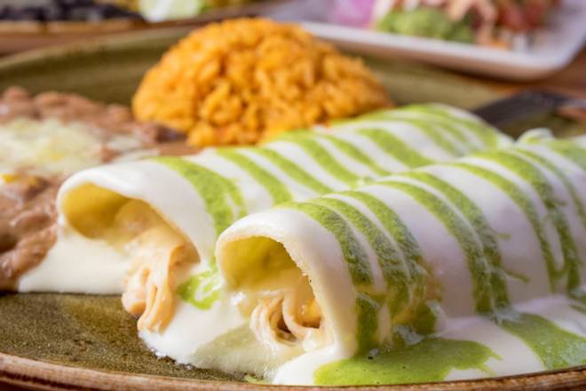 Order Chicken Enchiladas food online from Cantina Laredo store, Wesley Chapel on bringmethat.com