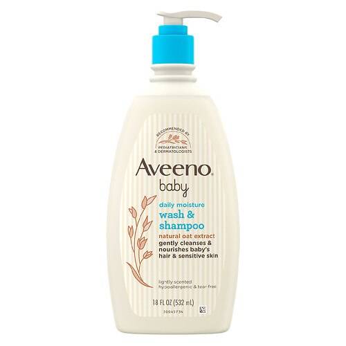 Order Aveeno Baby Body Wash Shampoo, Oat Extract - 18.0 fl oz food online from Walgreens store, Peabody on bringmethat.com