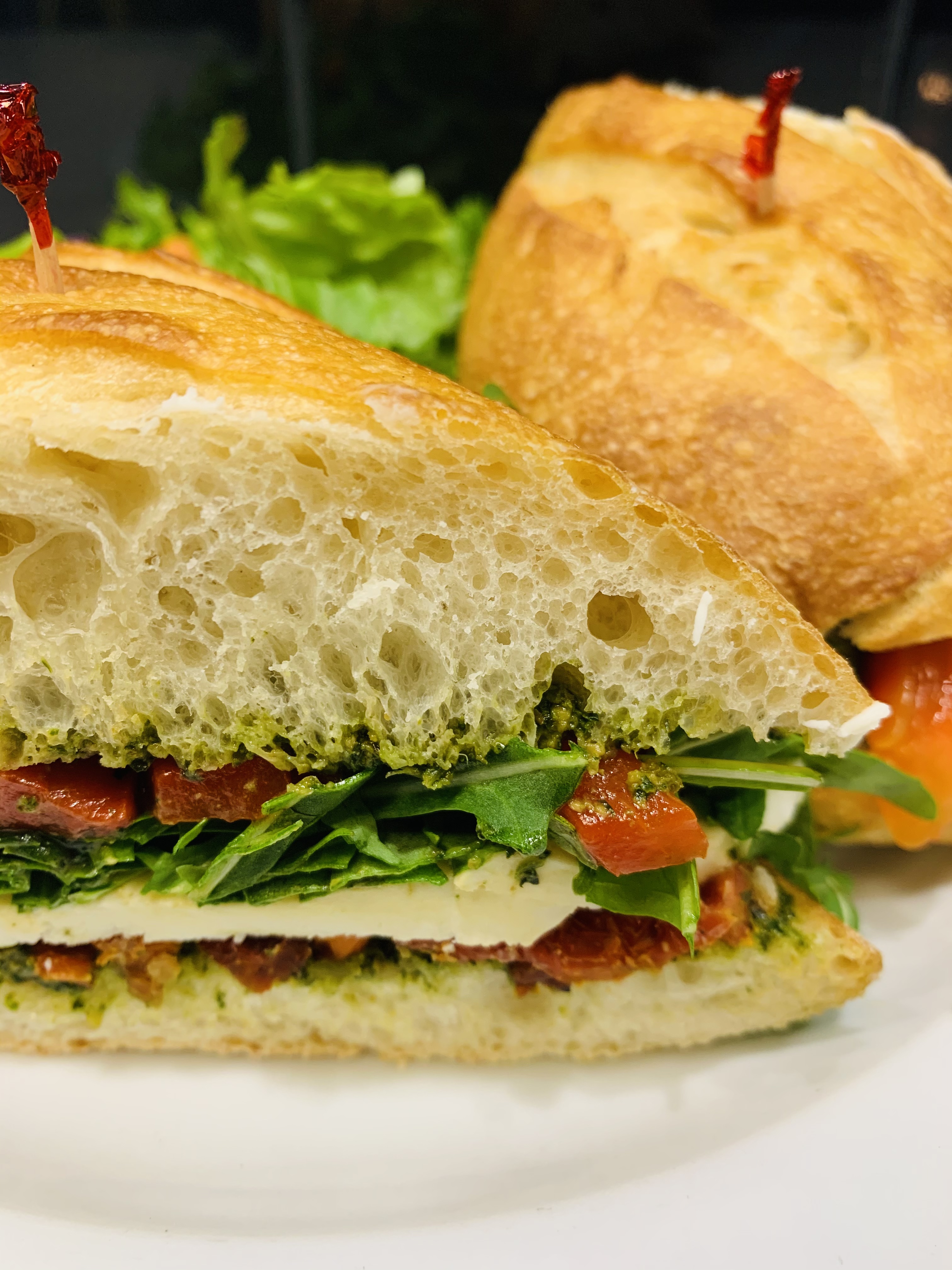 Order Mozzarella Caprese Sandwich food online from High Xii Cafe store, Oakland on bringmethat.com