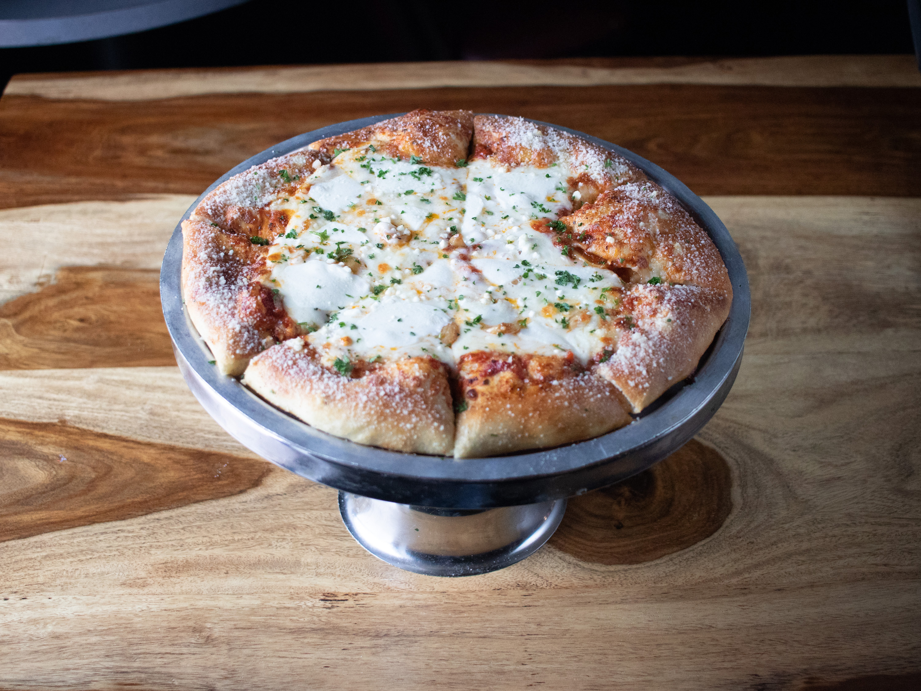Order 3 Cheese Margherita Pizza food online from Grindstone Tap House store, Berea on bringmethat.com