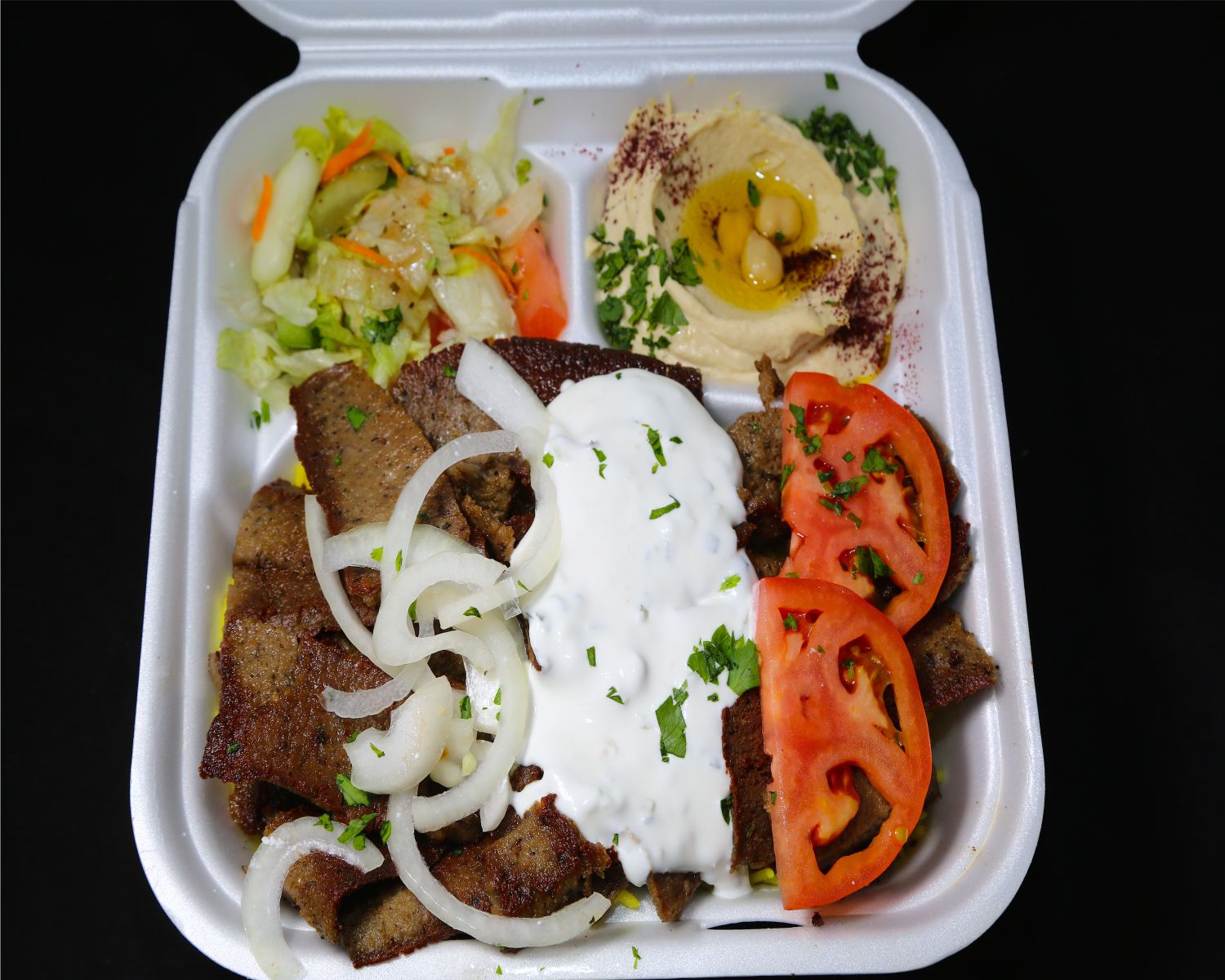 Order Gyros plate  food online from Yaba's Middle Eastern Grill store, Chicago on bringmethat.com