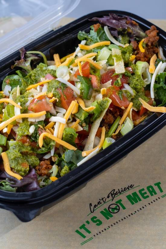 Order SOUTHWEST TACO SALAD food online from Cant Believe It Not Meat store, Chicago on bringmethat.com