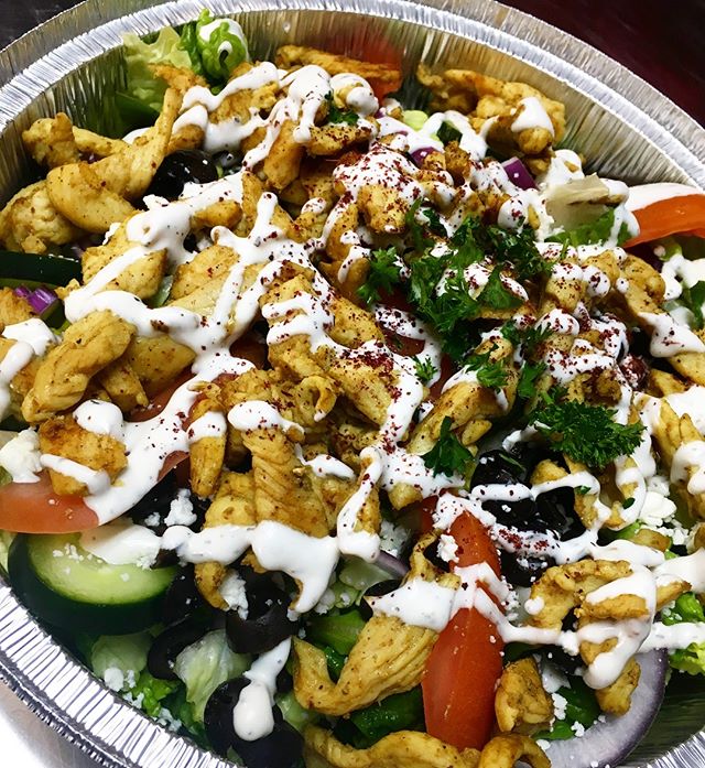 Order Chicken Shawarma Salad food online from Moe Gyro store, Hurst on bringmethat.com
