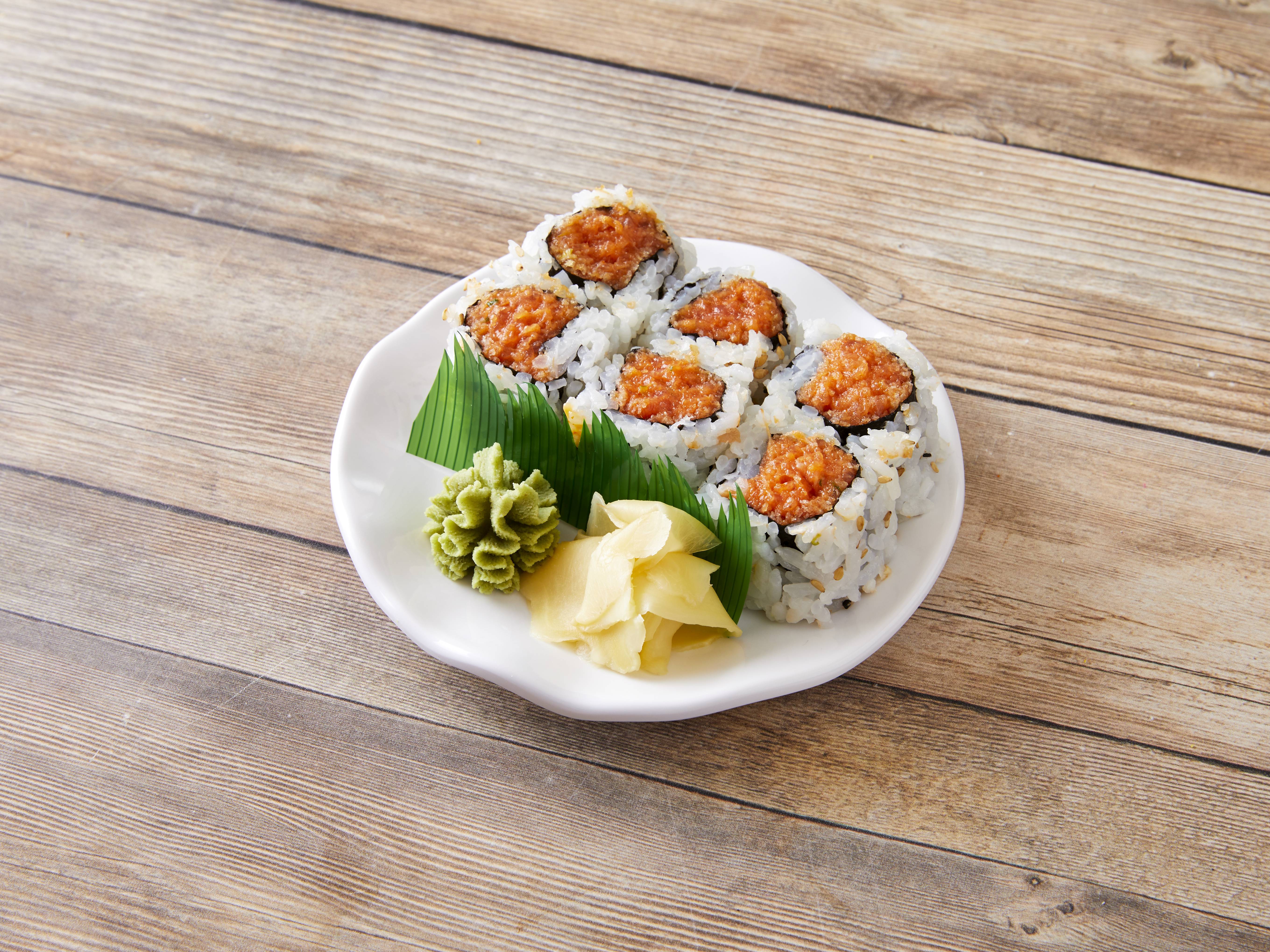 Order 15. Spicy Tuna Roll food online from Ziki Japanese Sushi & Steak House store, Portage on bringmethat.com
